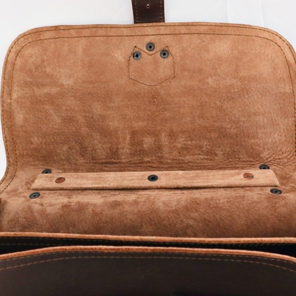 Saddleback Leather Front Pocket Briefcase in Dark Coffee Brown - Picture 16 of 16